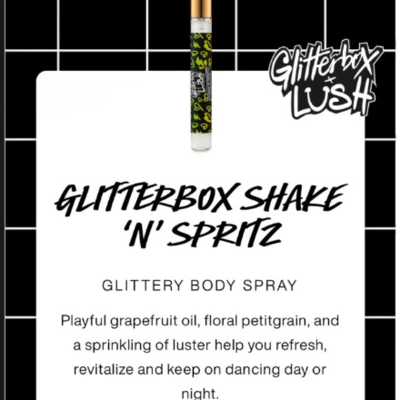 LUSH Kitchen Excl Ltd Ed Glitterbox Shake 'N' Spritz Glittery Body Spray - Picture 2 of 6